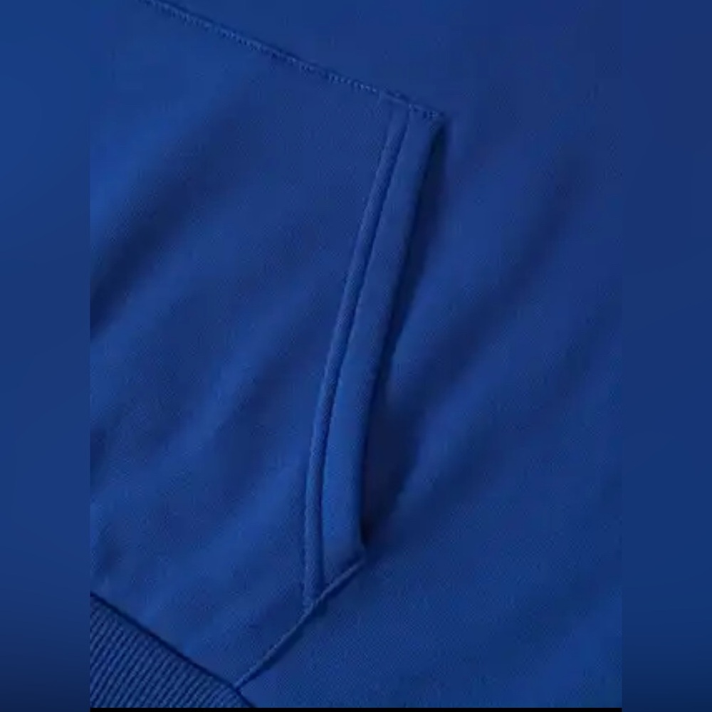 SWEATSUIT: 2Pc Blue Hoodie w/Front Pocket & Matching Drawstring Pants, NIP - Picture 4 of 8